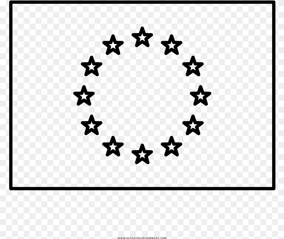 European Union Flag Coloring, Gray Free Png