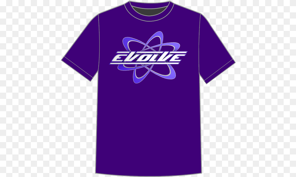 Ev New Skew Tee Logo Purple Evolve Wrestling T Shirt, Clothing, T-shirt, Dynamite, Weapon Free Transparent Png