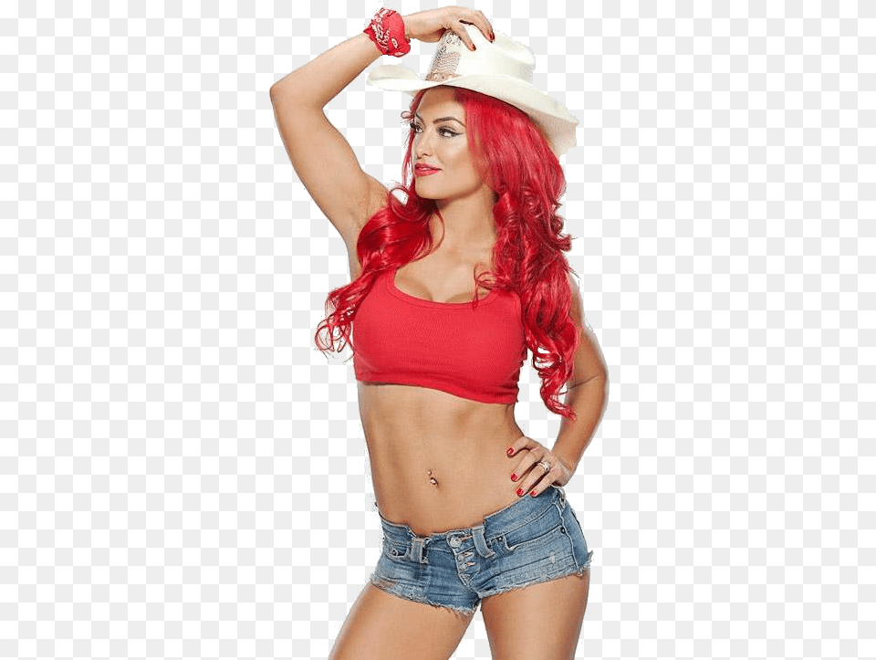 Eva Marie Wearing Hat Eva Marie, Clothing, Shorts, Blouse, Hair Free Png