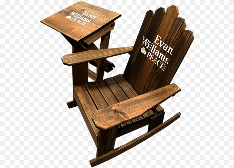 Evan Williams Peach Rocking Chair Plank, Furniture, Rocking Chair Png