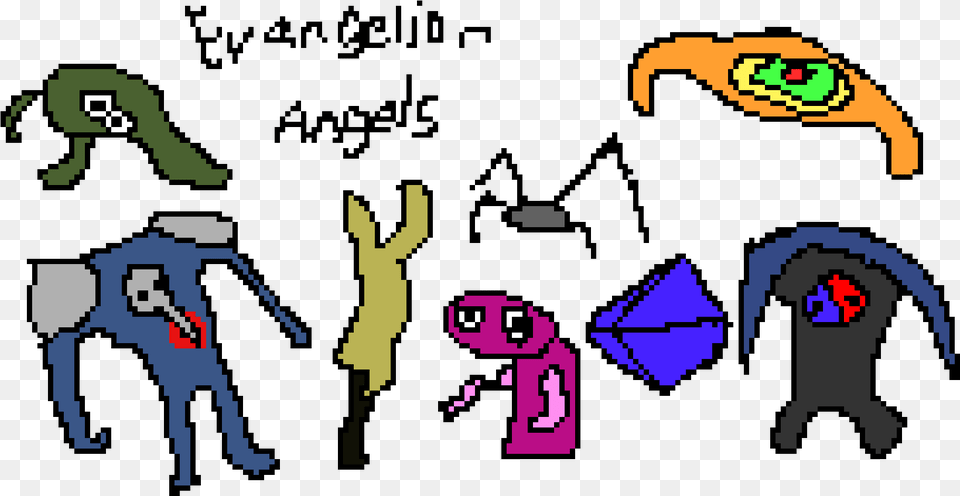 Evangelion Angel Pixel Art Free Png Download