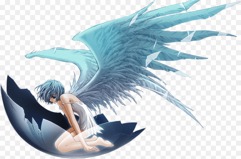 Evangelion Sad Angel Anime Girl Sad With Wings Hidden Angels, Adult, Person, Woman, Female Png