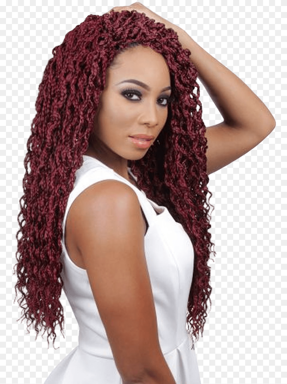 Eve Curly Box Braids Box Braid Curly Crochet, Adult, Person, Woman, Female Free Png