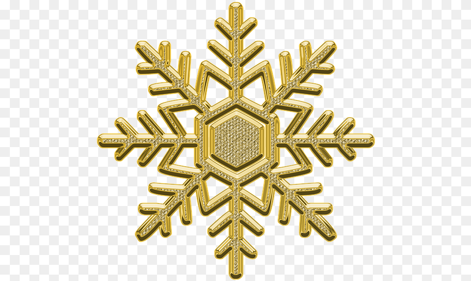 Evechristmaschristmas Decor Gold Snowflake Clipart, Nature, Outdoors, Accessories, Pattern Png Image