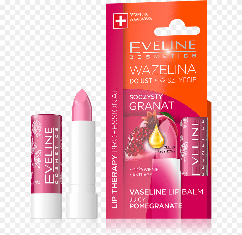 Eveline Lip Therapy Vaseline Lip Balm Juicy Pomegranate, Cosmetics, Lipstick, Dynamite, Weapon Free Png Download
