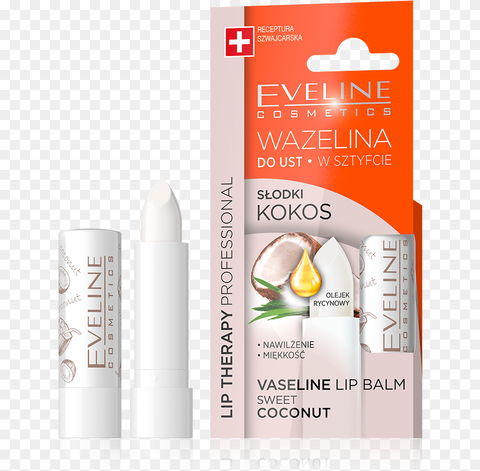 Eveline Lip Therapy Vaseline Sweet Coconut, Cosmetics, Lipstick Free Transparent Png