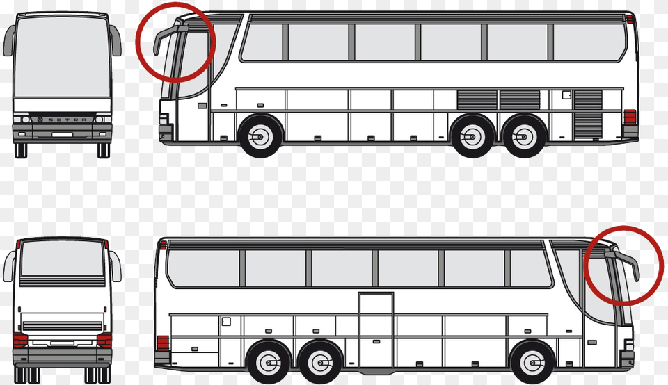 Even Complicated Vehicle Contours Prove No Problem Car Bus Side By Side, Transportation, Tour Bus, Machine, Wheel Free Png