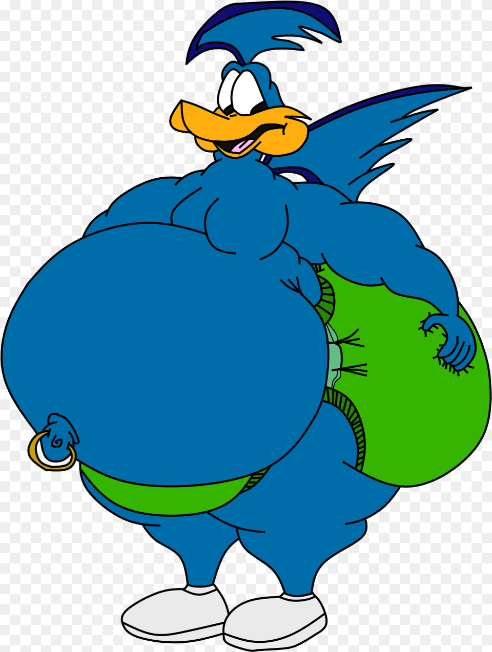 Even Fatter Road Runner Cartoon Fat Roadrunner, Baby, Person Free Png