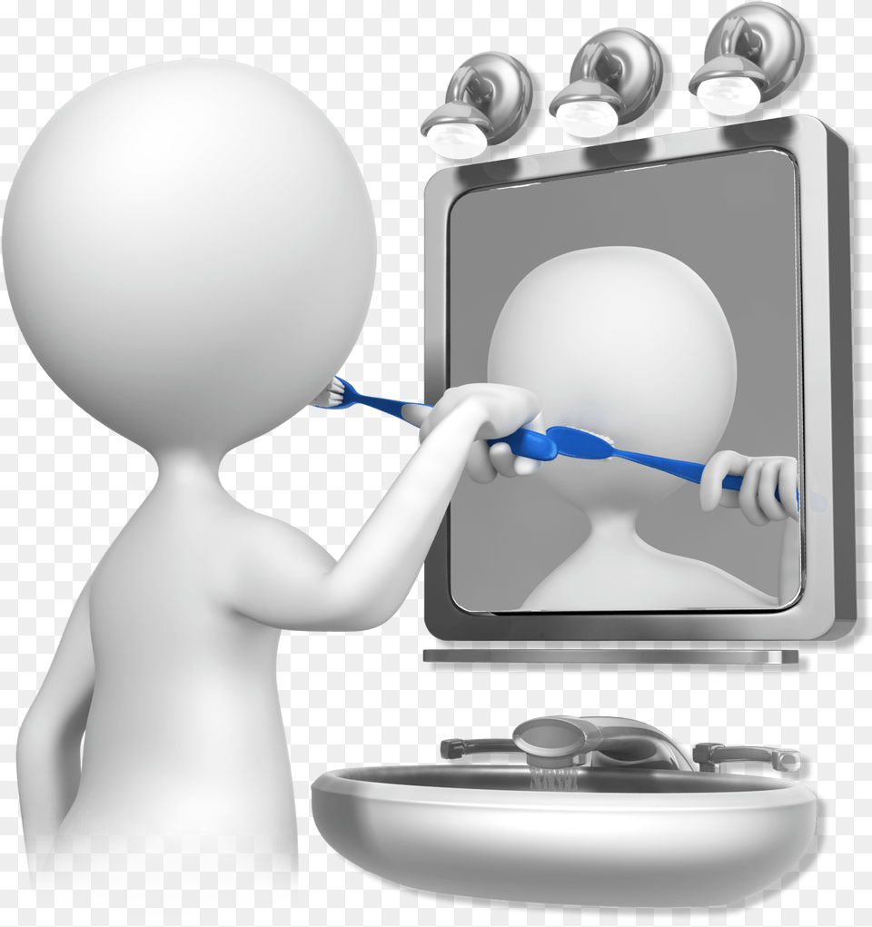 Even Teeth Brushing Can Become Addictive 3d Stick Figure Gif, Adult, Brush, Device, Female Png