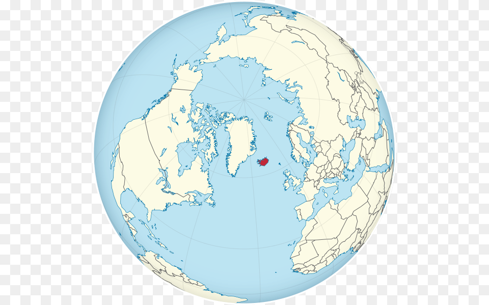 Even Though Intellectually I Knew That Iceland Was Iceland To North Pole, Astronomy, Globe, Outer Space, Planet Free Png Download