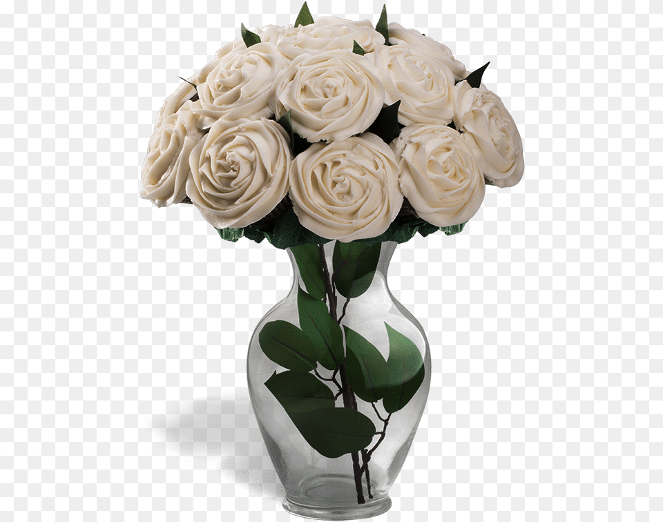 Evening Gown Cupcake Bouquet In A Vase, Flower, Flower Arrangement, Flower Bouquet, Plant Free Png