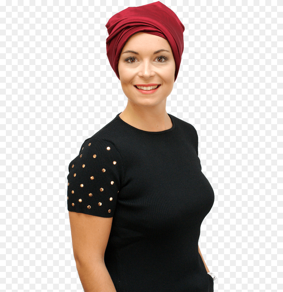 Evening Hats For Hair Loss Womens Red Turban, Adult, Female, Person, Woman Free Png