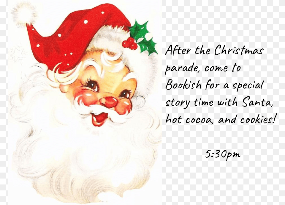 Evening Story Time With Santa Vintage Santa Claus, Baby, Person, Face, Head Free Png Download