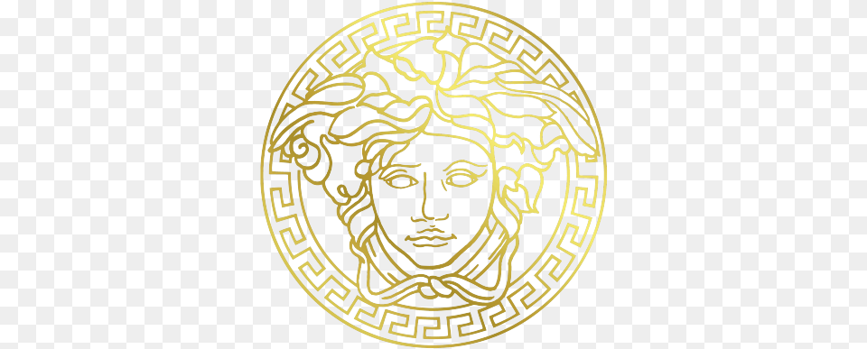 Event Gold Versace Logo, Emblem, Symbol, Face, Head Png