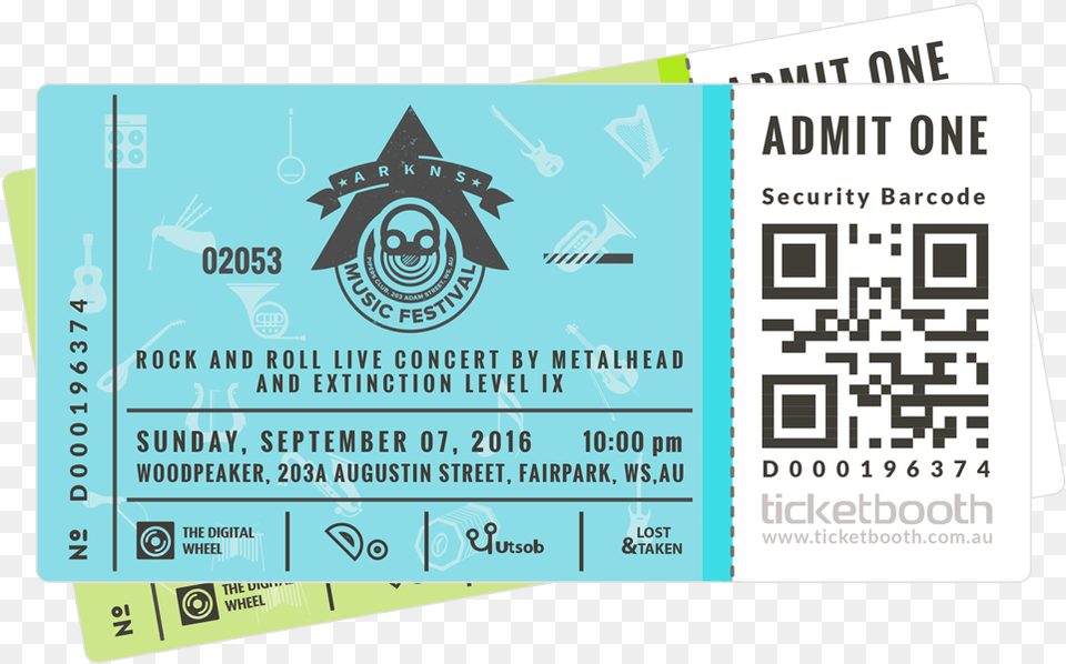 Event Ticket, Paper, Text, Qr Code Free Png