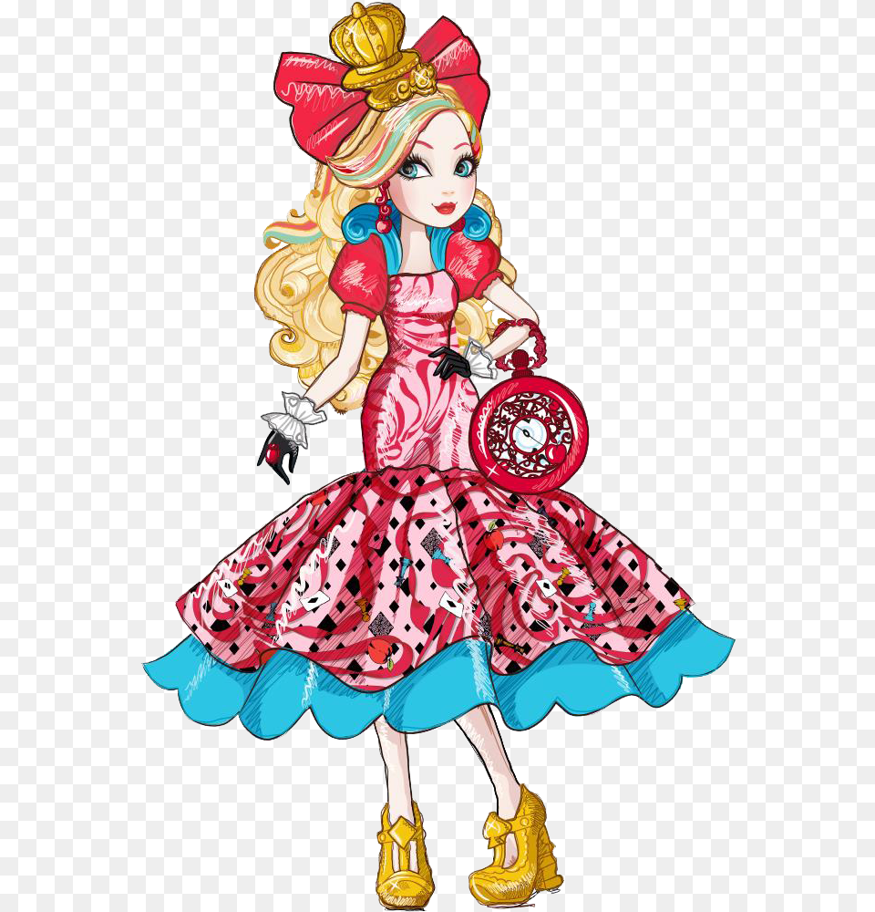 Ever After High Way Too Wonderland Apple White, Figurine, Doll, Toy, Wedding Free Png