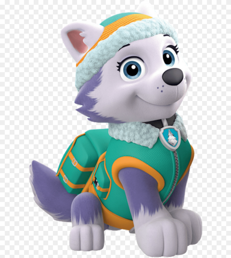 Everest Paw Patrol Breed, Plush, Toy, Face, Head Png Image