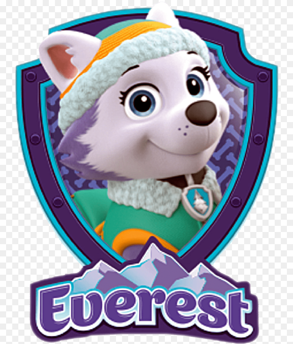 Everest Paw Patrol Stickers, Face, Head, Person, Badge Png Image