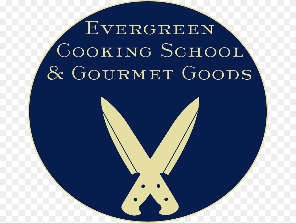 Evergreen Cooking School Amp Gourmet Goods Logo Circle, Blade, Weapon, Dagger, Knife Png Image