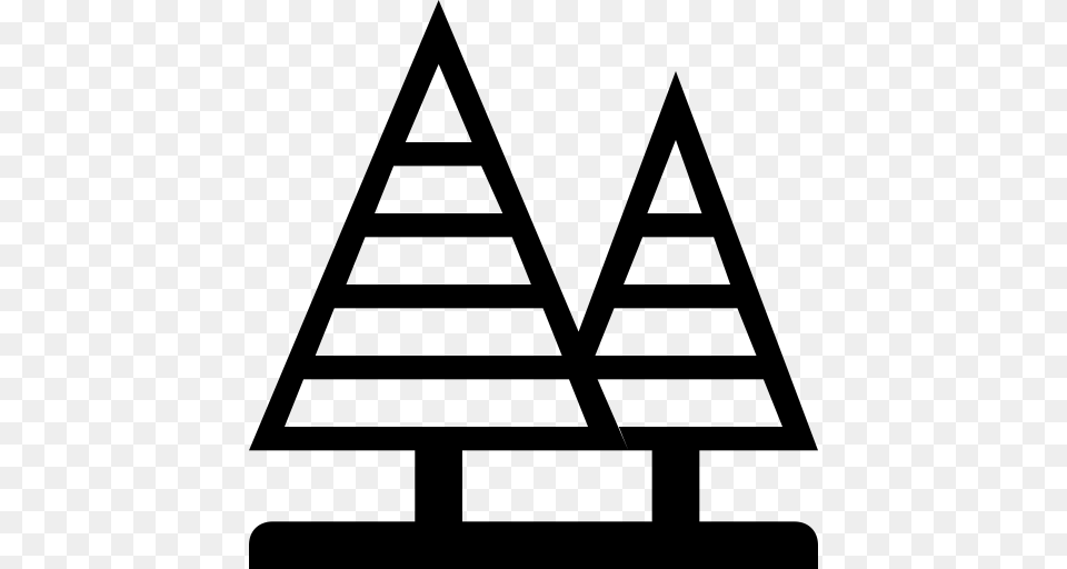 Evergreen Nature Camping Winter Forest Pines Trees Icon, Gray Free Transparent Png