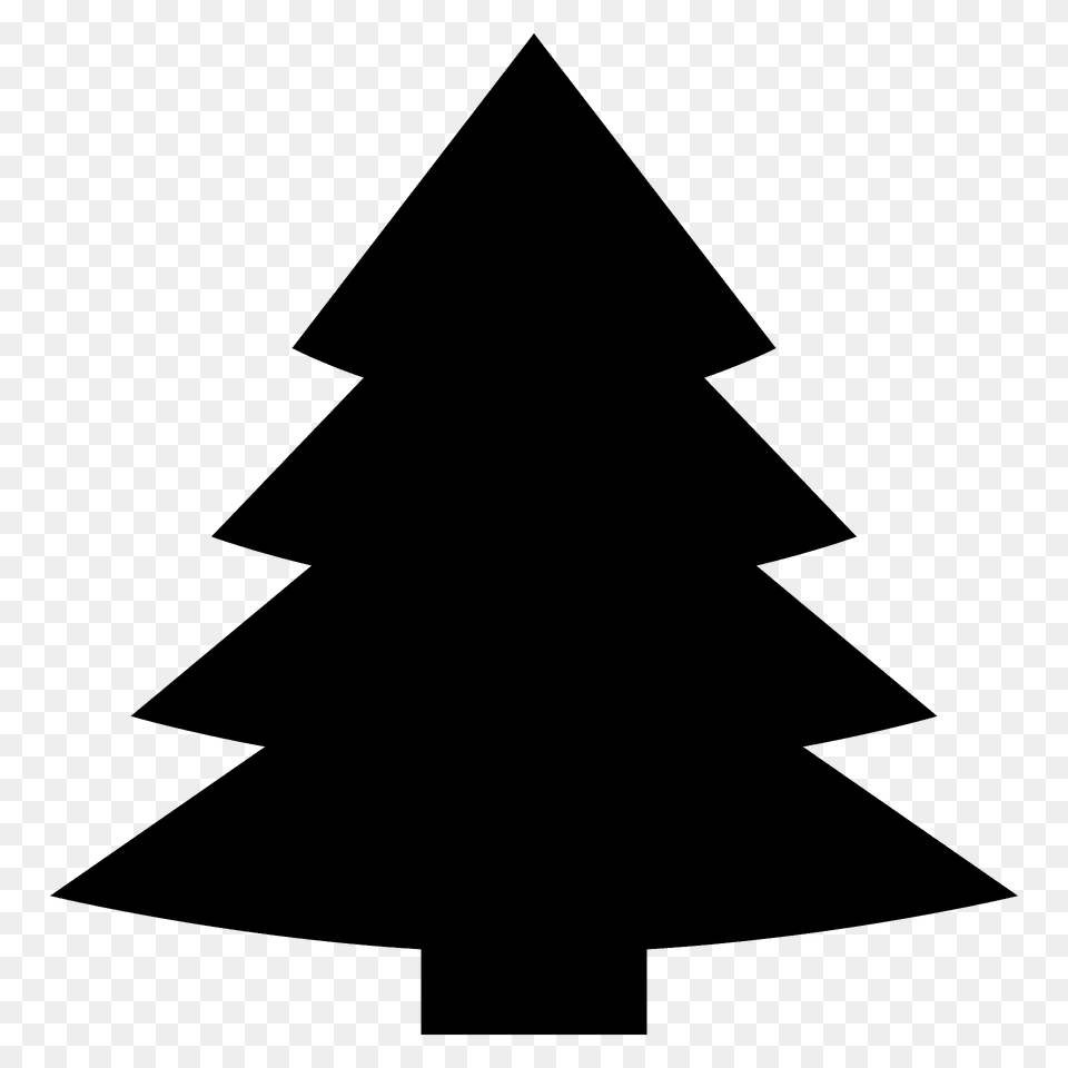 Evergreen Tree Emoji Clipart, Silhouette, Fir, Plant Free Png Download