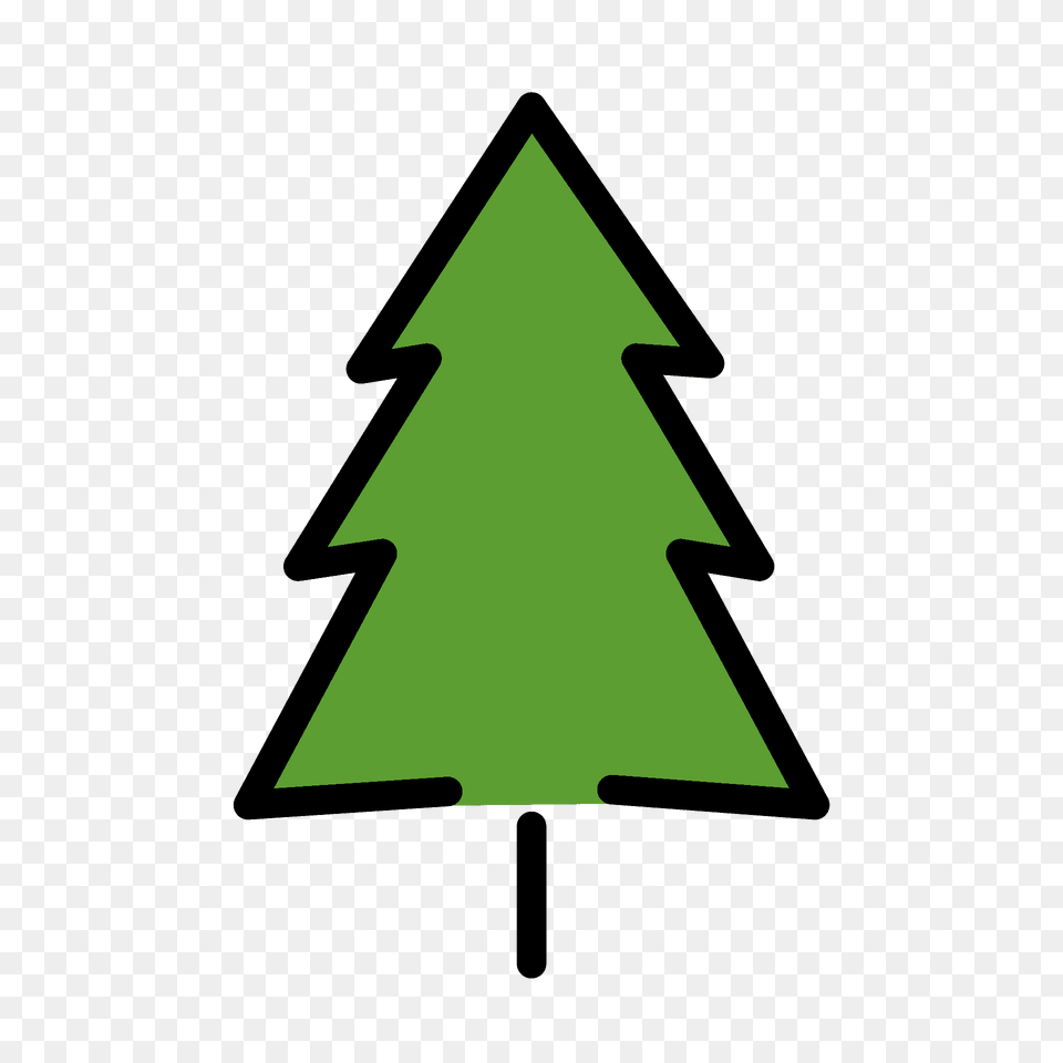 Evergreen Tree Emoji Clipart, Triangle, Symbol Free Transparent Png