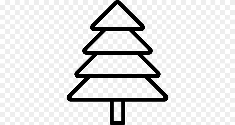 Evergreen Tree Fir Tree Larch Tree Icon With And Vector, Gray Free Png Download