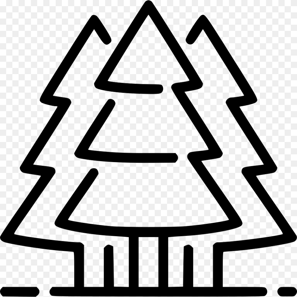 Evergreen Trees Icon Download, Stencil, Triangle, Symbol Png Image