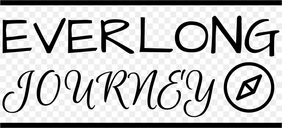 Everlong Journey Calligraphy, Gray Png Image