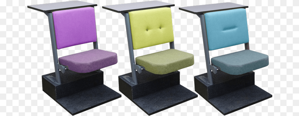 Evertaut Diploma Lecture Theatre Seats In Pink Green Chair, Cushion, Furniture, Home Decor Free Png Download