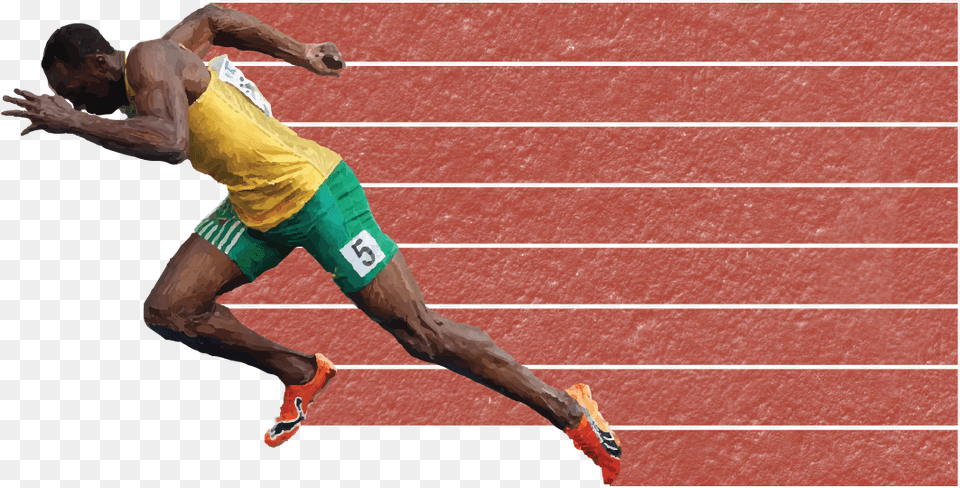 Every Country39s Fastest Man In One Race Usain Bolt Running Transparent, Adult, Male, Person, Clothing Free Png
