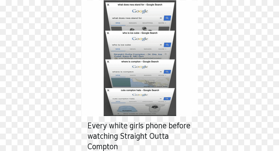 Every White Girls Phone Before Watching Straight Outta Google Search Phone Meme, Text, Advertisement, Poster, Business Card Free Png