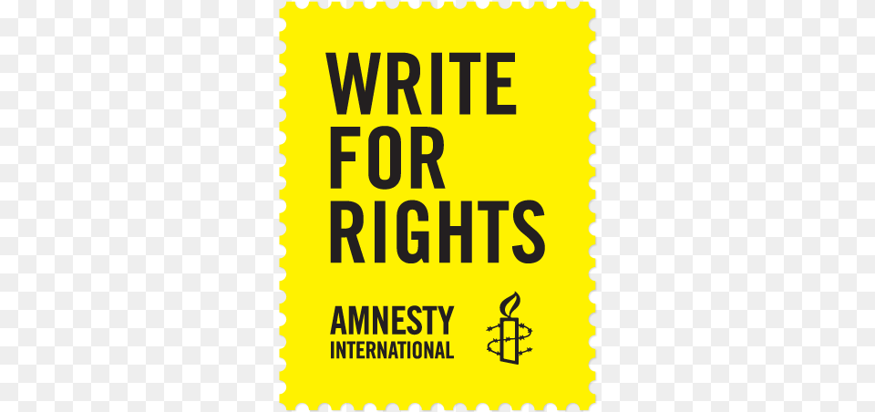 Every Year Around International Human Rights Day On Write For Rights Logo, Postage Stamp, Text Png Image
