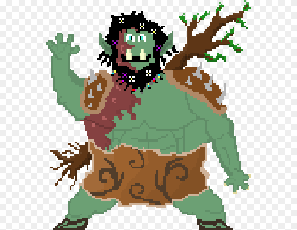 Everybody Wave Hello To Ugg A Half Orc Barbarian Gardener Green Dampd 5e Half Orc Barbarian, Baby, Person, Art Png Image
