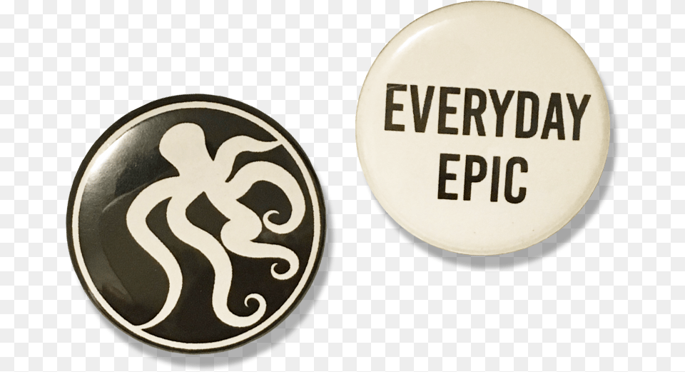 Everyday Epic Pins Silver, Badge, Logo, Symbol, Accessories Png Image