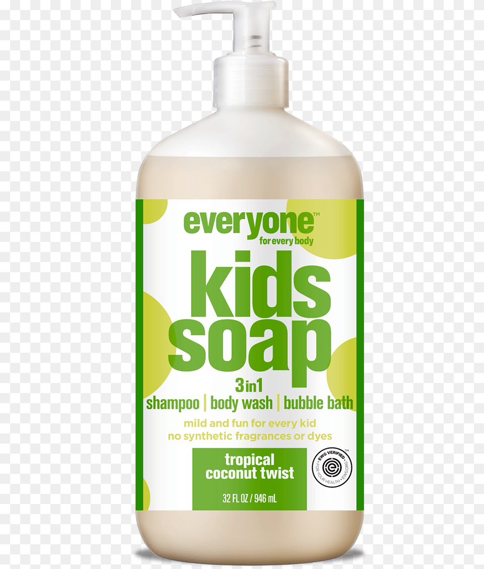 Everyone Kids Soap Tropical Coconut Twist, Bottle, Lotion, Shaker Png Image