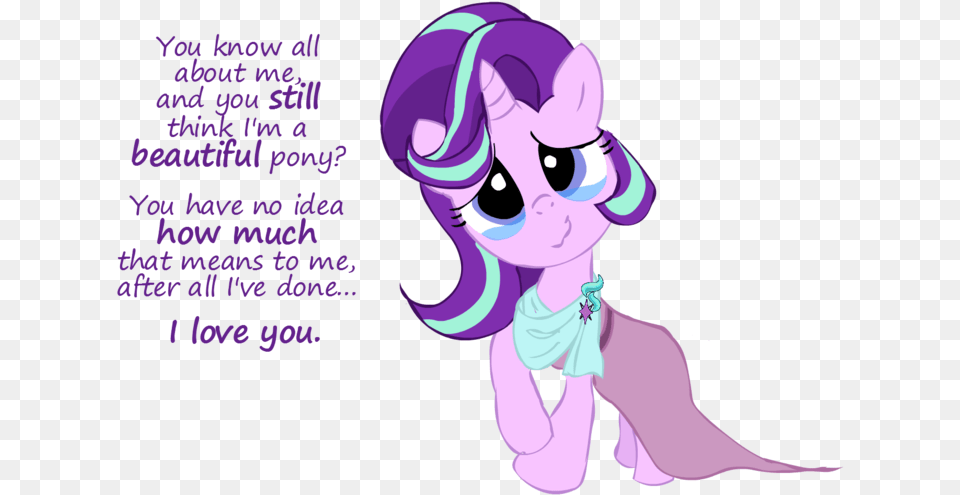 Everypony Is Beautiful Starlight Glimme Love You Rainbow Dash, Book, Comics, Publication, Purple Free Png