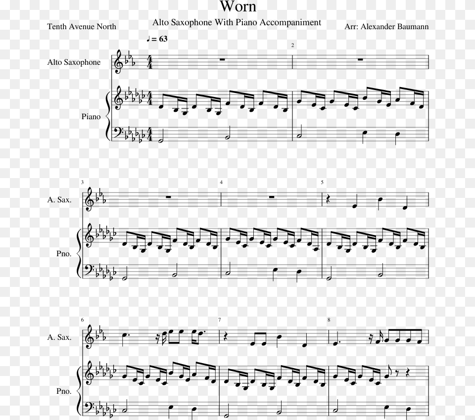 Everything In Its Right Place Piano Sheet Music, Gray Png