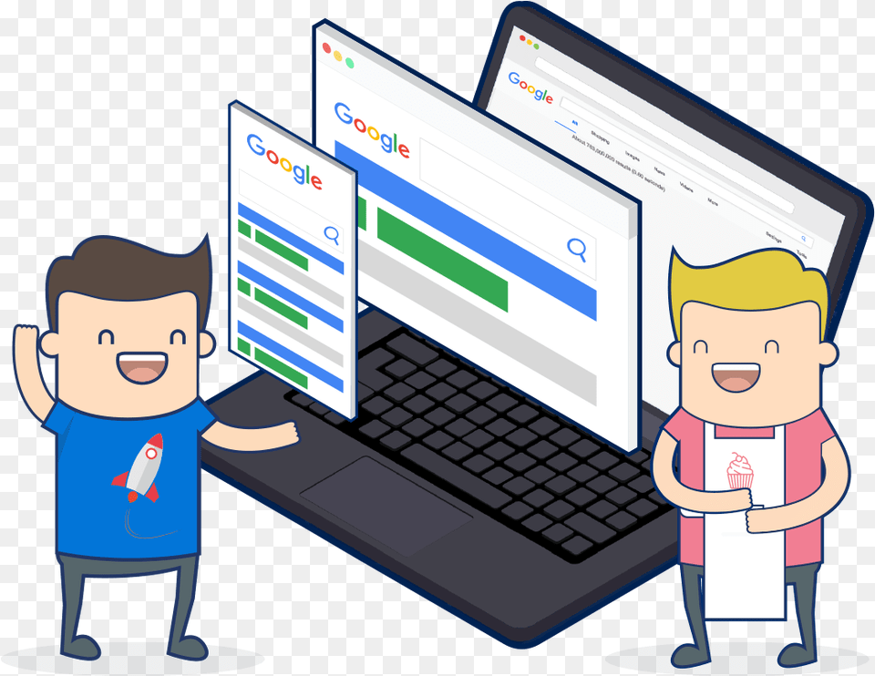 Everything You Need For A Successful Online Presence Cartoon, Computer, Pc, Electronics, Laptop Png
