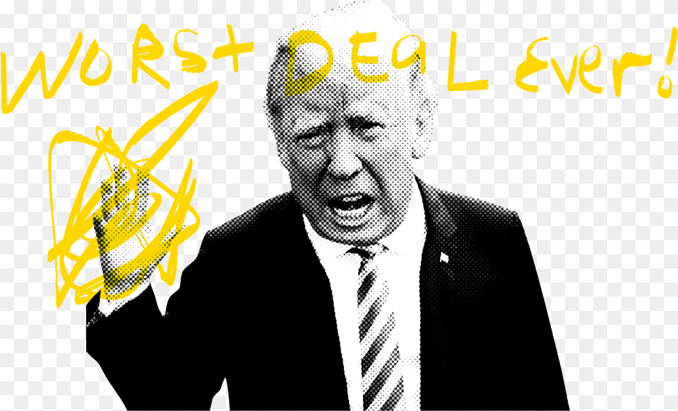 Everything You Need To Know About The Iran Deal Trump Poster, Person, People, Electrical Device, Microphone Free Png
