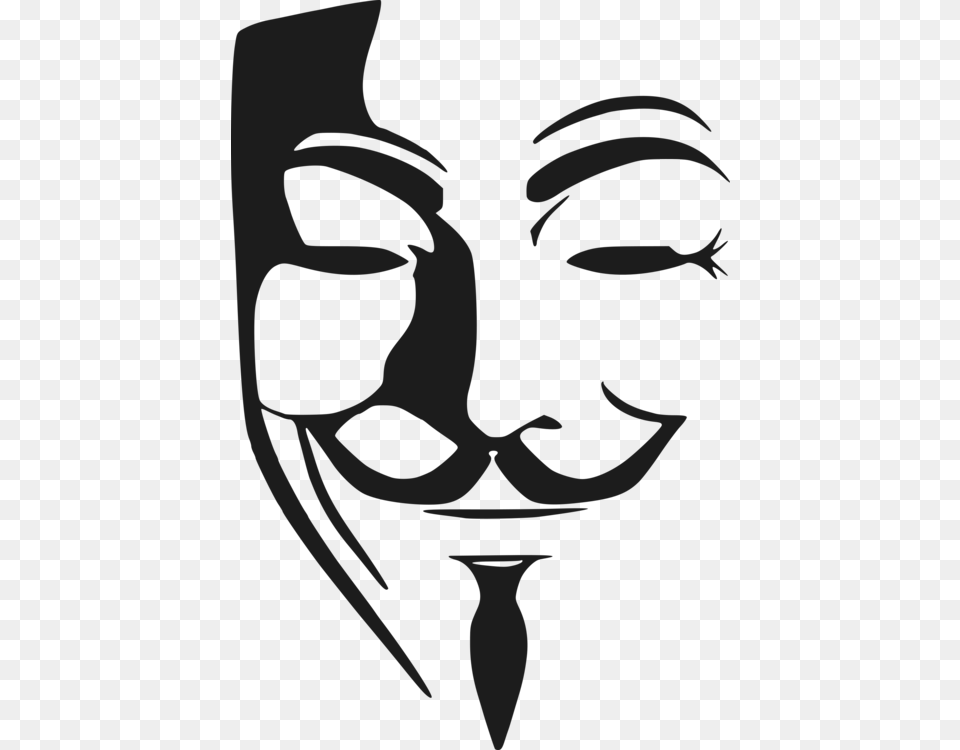 Evey Hammond Guy Fawkes Mask V For Vendetta, Stencil, Person, Head Free Png Download