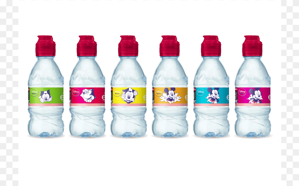 Evian Mickey 90 Uk, Bottle, Water Bottle, Beverage, Mineral Water Free Transparent Png