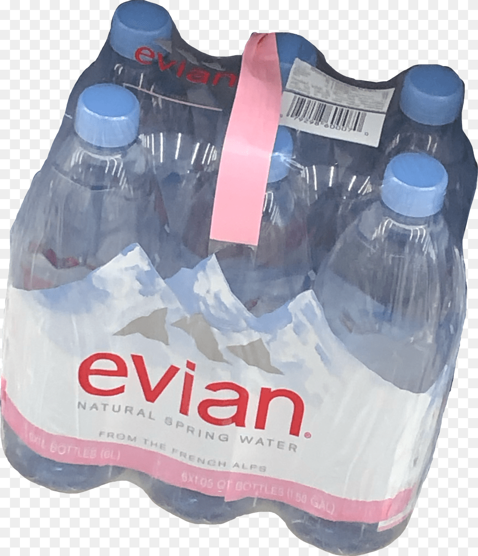 Evian Water Food Drink Aesthetic Pink Blue Bottled Water, Bottle, Plastic, Water Bottle, Beverage Free Png