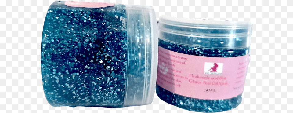 Evie Skincare Hyaluronic Acid Blue Glitter Peel Off Mask 50ml Glitter, Person Png