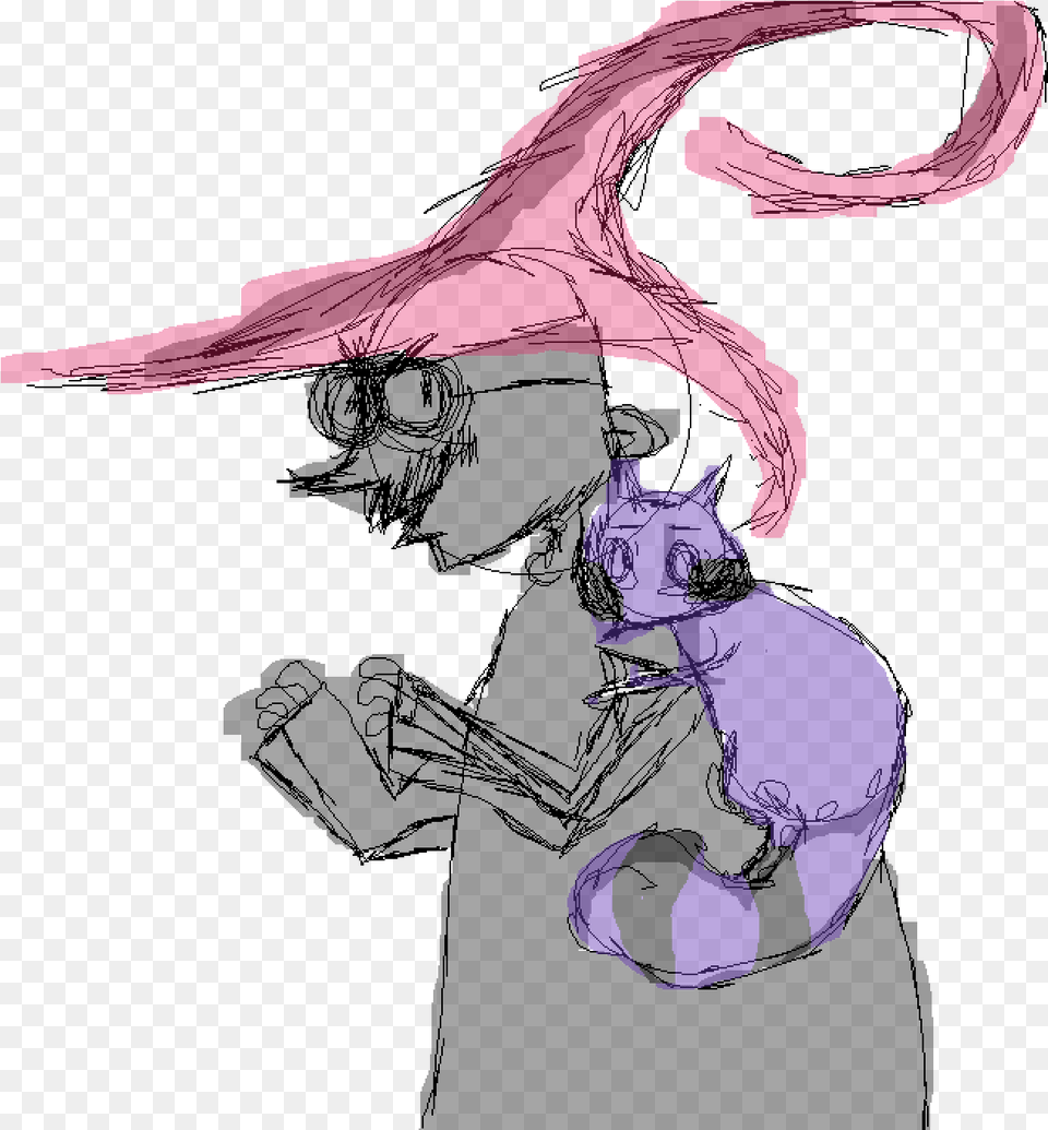 Evil And His Dumb Raccoon Sketch Sketch, Person, Purple, Art, Face Free Transparent Png