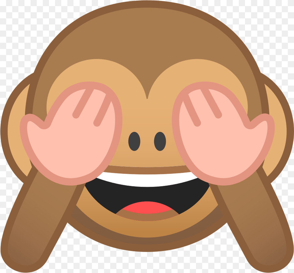 Evil Cartoon Mouth Shy Monkey Emoji, Plush, Toy, Baby, Person Free Png Download