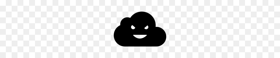 Evil Cloud Icons Noun Project, Gray Free Transparent Png