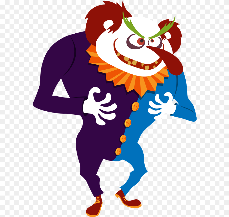 Evil Clown Clipart Halloween Joker Cartoon, Baby, Person, Performer Free Png Download