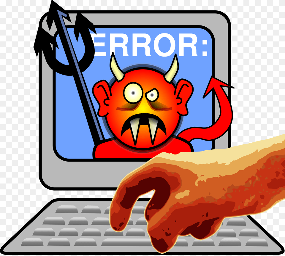 Evil Computer Clipart Clip Art, Pc, Laptop, Electronics, Hardware Png Image