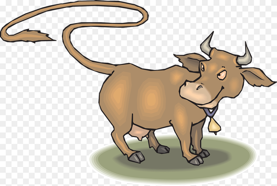 Evil Cow Cartoon, Animal, Bull, Mammal, Person Free Png